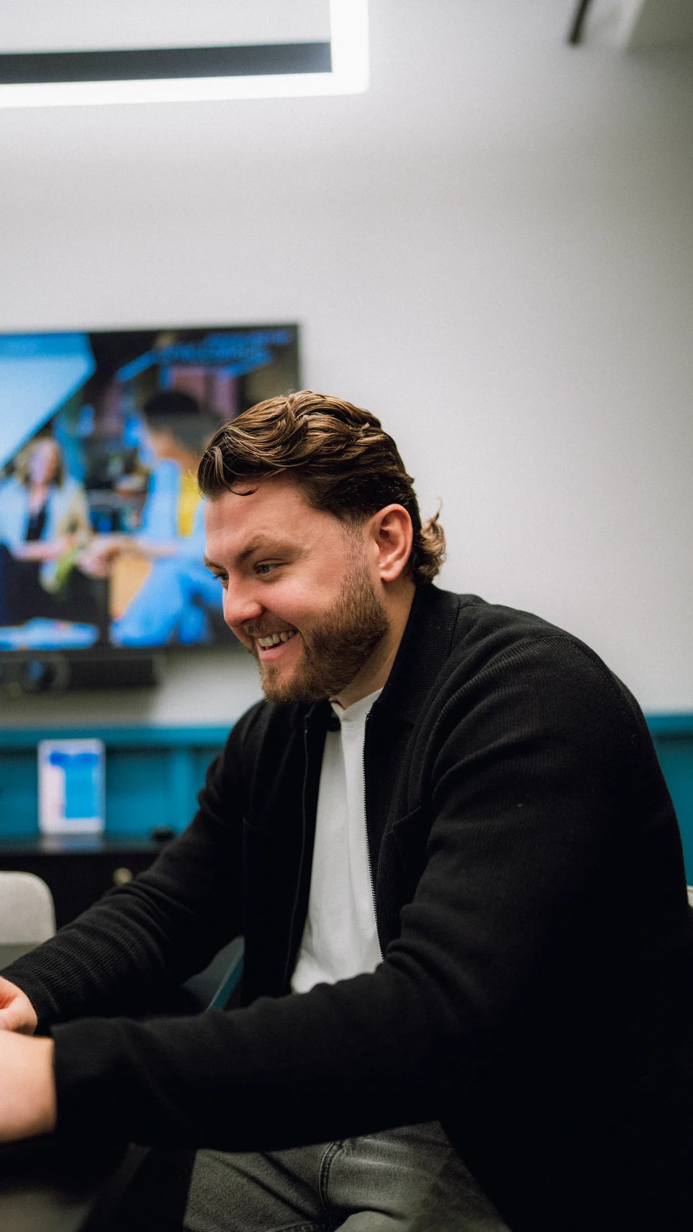A working conversation at the Elevate AI Spacemade shoot